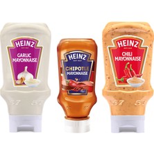 Heinz Mayonez Sarımsaklı 400 gr - Chili Acılı 405 gr - Chipotle 225 gr 3 Lü Set