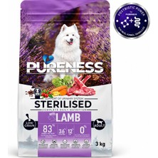 Pureness Az Tahıllı Kuzulu Kısırlaştırılmış Yetişkin Köpek Maması 15 kg %83 Hayvansal Protein Postbiyotik Formül Kilo Kontrolü Sindirim ve Bağışıklık Desteği