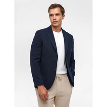 Süvari Lacivert Erkek Slim Fit Desenli Ceket CT2021600400