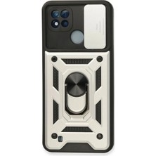 Marsilyan™- Realme C11 2021 Kılıf Pars Lens Yüzüklü Silikon - Gümüş