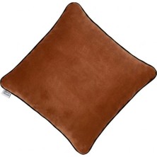 Ju Yaratıcı Tasarım Ju Tarçın Rengi Biyeli Kırlent Yastık Kılıfı 44x44 cm Yaratıcı Tasarım Estetik Görünüm