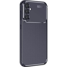 Bezos Galaxy S25 Kılıf Auto Focus Karbon Kapak - Lacivert