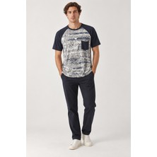 Alexander Gardi Reglan Kol Baskılı T-Shirt (E20-300610)