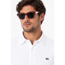 Lacoste Mens Slim Fit White Cotton Shirt Dar Kesim Organik Pamuklu Pike Erkek Gömlek Beyaz