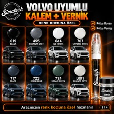 Simatechcolor Volvo LD7X Platınum Grey Uyumlu Rötuş Kalemi + Vernik