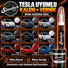 Simatechcolor Tesla PN00 Quıck Sılver Uyumlu Rötuş Kalemi + Vernik