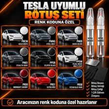 Simatechcolor Tesla Ppsw Pearl Whıte Multı-Coat Uyumlu Çizik Giderici Rötuş Seti