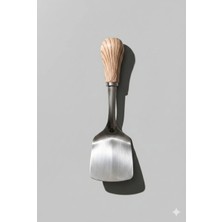 Klarhaus Ahşap Mini Saplı Paslanmaz Çelik Spatula - 21.5 cm