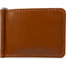 Oakco Leather Handmade Kahverengi Hakiki Deri Gümüş Tokalı Cüzdan
