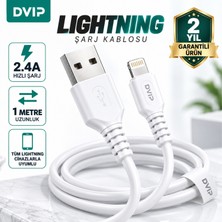 Dvıp S01A 6A 67W Fast Charging Usba To Lightning Data ve Hızlı Şarj Kablosu 1m Beyaz