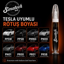 Simatechcolor Tesla Pbcw Solıd Whıte Uyumlu Çizik Giderici Rötuş Kalemi