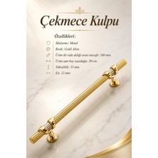 Nzb Metal Kulp 160 mm Gold Altın Mobilya Çekmece Mutfak Dolap Dolabı Kapak Kulpları Kulbu Kulpu