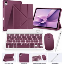 Five-E Huawei Matepad 11.5 2023 / 2024 / 2025 / 2026  Smart Combo Türkçe Klavyeli Tablet Origami Kılıf Seti -Mouse Kalem Dahil