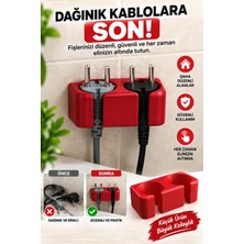 BENCEAL 2 Kanallı Fiş Tutucu Kendinden Yapışkanlı Kablo Düzenleyici Duvar Priz Fiş Askısı Organizer