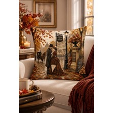 Bertille Home Sonbahar Serisi Çift Tarafı Dijital Baskılı Kırlent Kılıfı (Halloween Autumn)