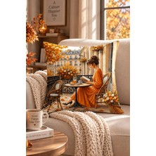 Bertille Home Sonbahar Serisi Çift Tarafı Dijital Baskılı Kırlent Kılıfı (Halloween Autumn)