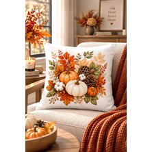 Bertille Home Sonbahar Serisi Çift Tarafı Dijital Baskılı Kırlent Kılıfı (Halloween Autumn)