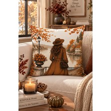 Bertille Home Sonbahar Serisi Çift Tarafı Dijital Baskılı Kırlent Kılıfı (Halloween Autumn)