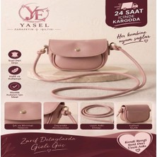 Yasel Takı & Çanta Düğüm Detaylı Ayarlanabilir Askılı Kadın Mini Çapraz Çanta Pudra