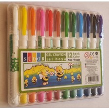 Modellino 12'li Gel Crayon Pastel Boya Südor Jel Mum Boya Plastik Kutulu