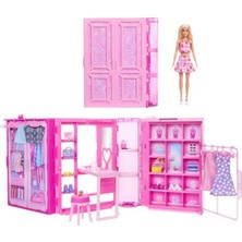 Velora Barbie Sarışın Bebek, Kıyafetler, Aksesuarlar, 25'ten Fazla Parça ve 3 Kombinle 90 cm Genişliğindeki Barbie'nin Rüya Gardrobu ve Bebek, HXD58