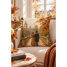 Bertille Home Sonbahar Serisi Çift Tarafı Dijital Baskılı Kırlent Kılıfı (Halloween Autumn)