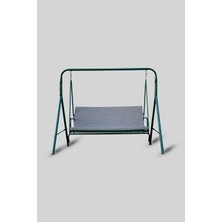 Sowso Premium Salıncak Minderi 45x130x5 cm | Gri Sert Sünger | Keten Kumaş & Fermuarlı Kolay Yıkanabilir | Pratik Bağcıklı | Açık Gri