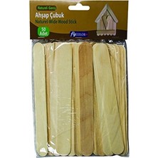 2 Adet Ahşap Çubuk Fly Naturel Genıs 1149