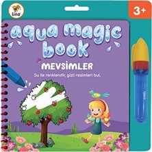 3 Adet Lino Aqua Magic Book Mevsimler (Sihirli Boyama Kitabı)
