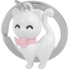 3 Adet Metalmorphose Beyaz Kedi Anahtarlık MTM341-01