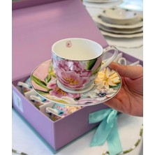 Roykıng 6 Kişilik Porselen Full Bloom Kahve Fincanı 100 ml