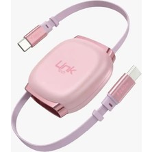 LinkTech KN01 Süper Hızlı 240W Tip-C - Tip-C Manyetik Geri Çekilebilir Şarj Kablosu