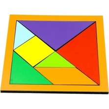 Velora Ahşap Renk Tangram - 11 x 11 cm
