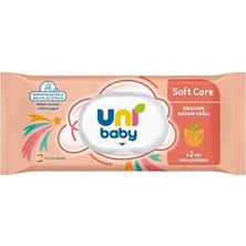 3 Adet Uni Baby Soft Care Badem Yağlı Islak Mendil 90'lı
