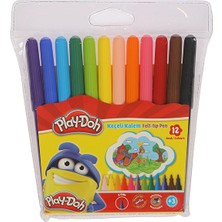 4 Adet Play Doh 12 Renk Keçeli Kalem