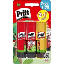 3 Adet Pritt 2X22 gr + 1X20 gr Hediye Yapıştırıcı