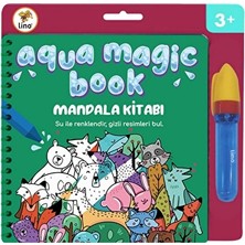 4 Adet Lino Aqua Magic Book Mandala (Sihirli Boyama Kitabı)
