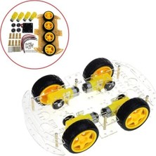 Velora 4WD Robot Araba Platform Kiti - Şeffaf Parçalar ile Yapım