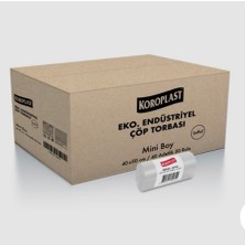 Koroplast Eko.endüstriyel Mini Boy Çöp Poşet Şeffaf 40X50 cm 40'lı Kolide 50 Paket