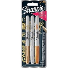3 Adet  Sharpie Fine Marker Metalik Kalem Seti 3 Renk