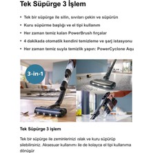 Philips Yeni 9000 Serisi Çift Bataryalı Aquatrio Kablosuz Dikey Süpürge, Otomatik Kendini Temizleme ve Şarj Istasyonu​, Aquaspin Başlık, Powercyclone Aqua