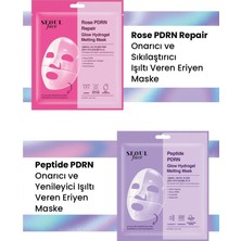 Dermal Seoul Face Gül Rose Pdrn Onarıcı Glow Hidrojel Maske ve Peptid Eriyen Maske