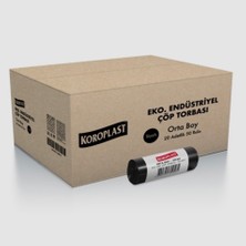Koroplast Eko.endüstriyel Orta Boy Çöp Poşeti Siyah 60X55CM 20 Adet Kolide 50PK