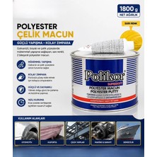 Polikor P1800 Polyester Sarı Renk 1800 Gram Polyester Çelik Macun