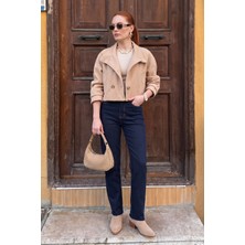 Lela Pamuklu Yüksek Bel Düz Paça Jeans Kadın Kot Pantolon 7031007