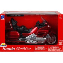 Sunman 1:12 Ölçekli Honda Gold Wing Motosiklet Gerçekçi Tasarım ve Parlak Renk Özellikleriyle