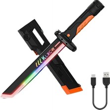 Velora Giffy/oyuncak +14 Yaş Kıvılcım Efektli Rgb 44 cm Kılıç Şarjlı Ses Efektli 8 Farklı Değişen Işıklı