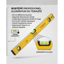 Bortepe BR60 Alüminyum Su Terazisi 60 cm Eğim Ölçme Ölçüm Terazisi 60 cm