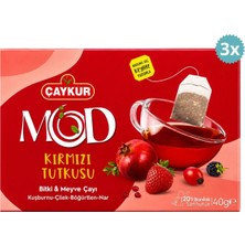 Çaykur Mod Kırmızı Tutkusu Süzen Poşet Çay 40 G x 3 Adet