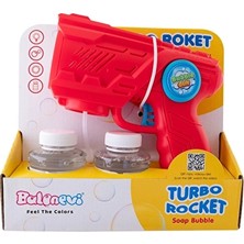 3 Adet Balonevi Pilli Işıklı Turbo Roket Köpük Tabancası